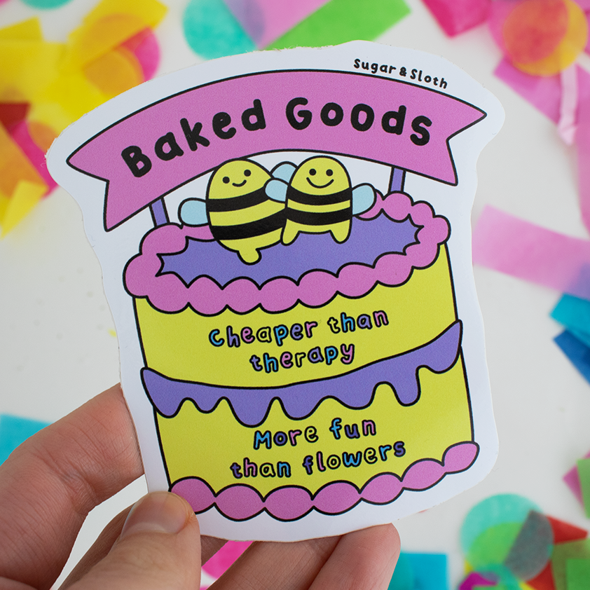 Baked Goods Bumble Bee Vinyl Sticker