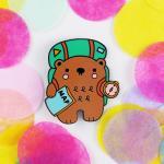 Christopher The Adventure Bear Enamel Pin