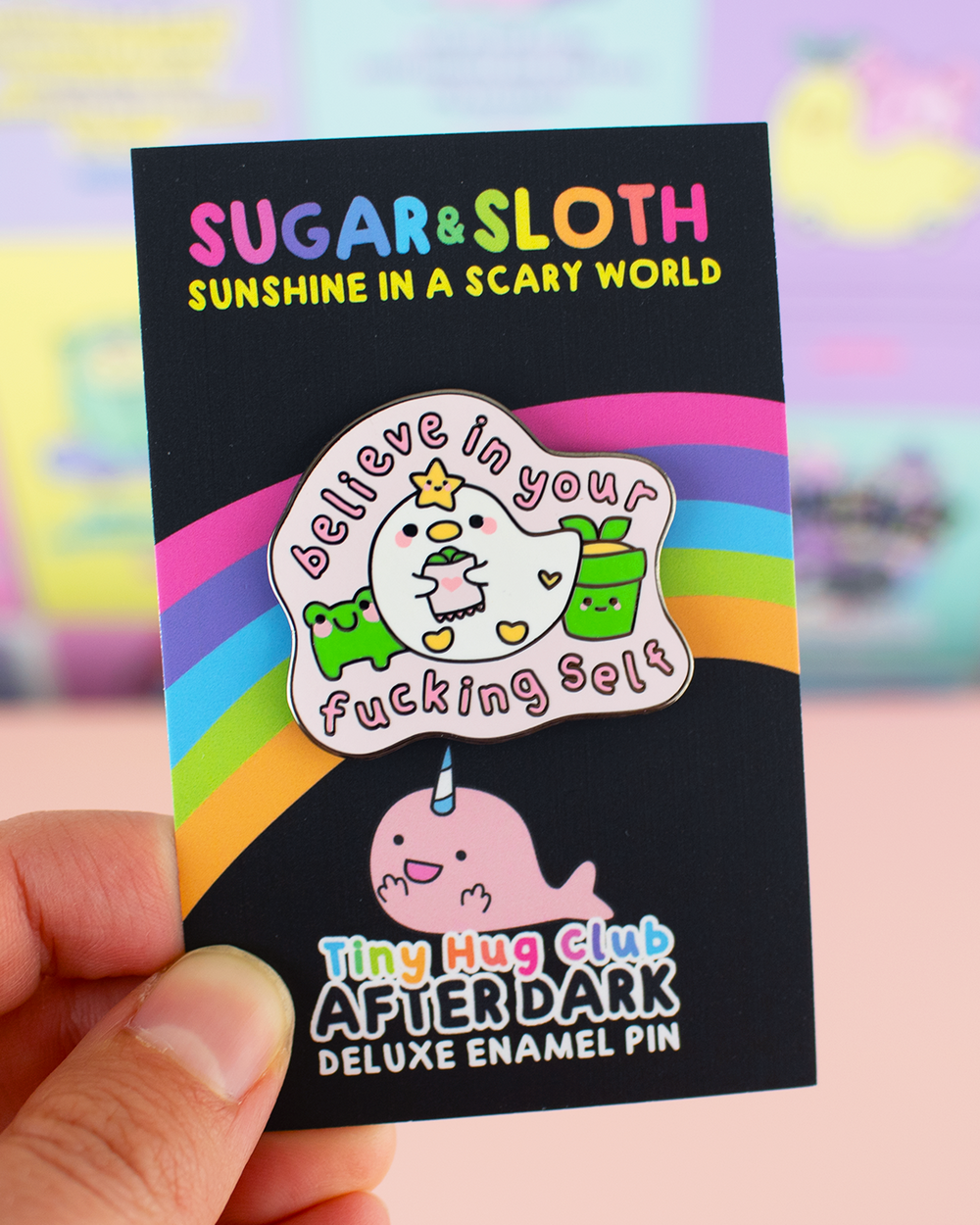 Believe In Your Fucking Self - Anoushka the Goose Enamel Pin