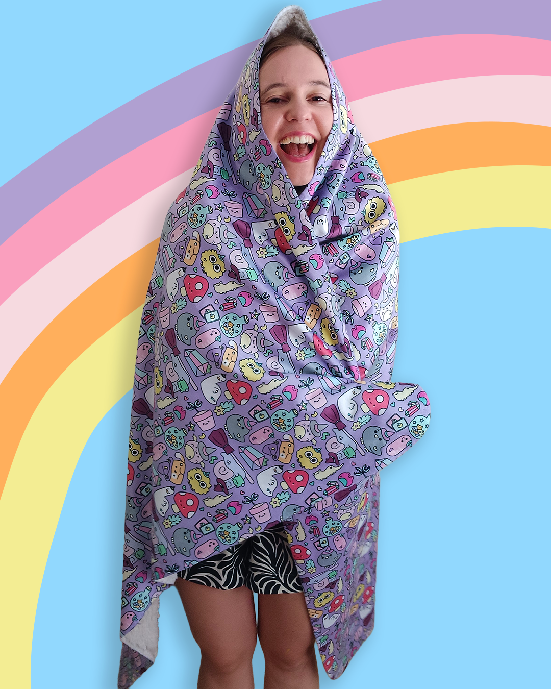 Good Witch Snuggly Sherpa Blanket - Large - 60" x 50" - Free UK, USA and EU Shipping