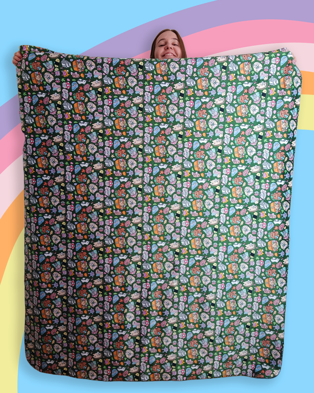 Hibernation Time Snuggly Sherpa Blanket of Dreams - Large - 60" x 50" Large - 60" x 50" - Free UK, USA and EU Shipping