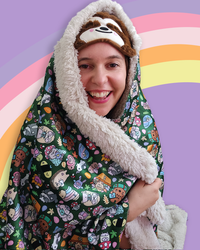 Hibernation Time Snuggly Sherpa Blanket of Dreams - Large - 60" x 50" Large - 60" x 50" - Free UK, USA and EU Shipping