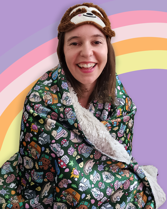 Hibernation Time Snuggly Sherpa Blanket of Dreams - Large - 60" x 50" Large - 60" x 50" - Free UK, USA and EU Shipping