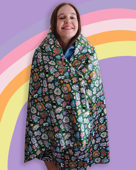 Hibernation Time Snuggly Sherpa Blanket of Dreams - Large - 60" x 50" Large - 60" x 50" - Free UK, USA and EU Shipping