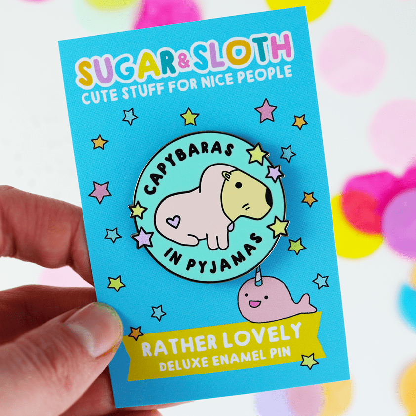 Capybaras in Pyjamas Enamel Pin