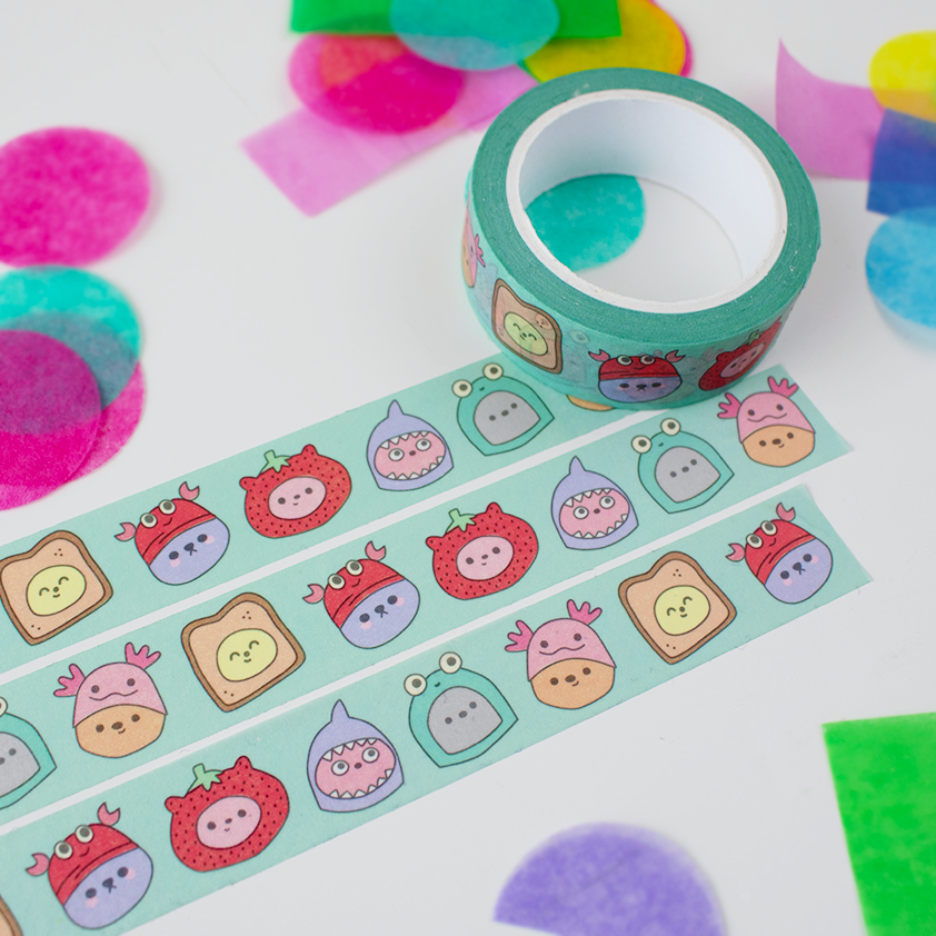 **Club member free gift!** Chonky Cats in Smol Hats Washi Tape