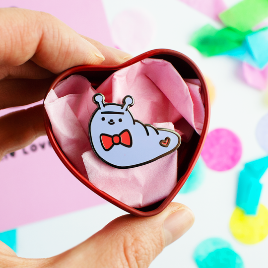 Cuthbert the Love Slug In A Heart Tin
