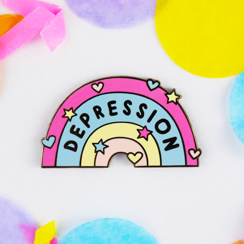 Depression Rainbow Enamel Pin