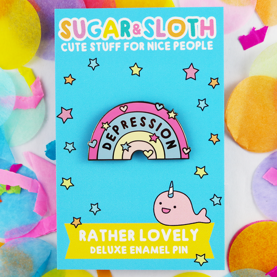 Depression Rainbow Enamel Pin