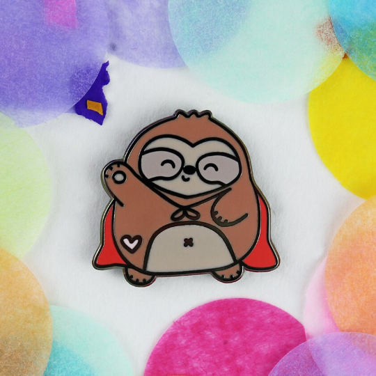 Scared of Everything - Ernest the Sloth - Enamel Pin