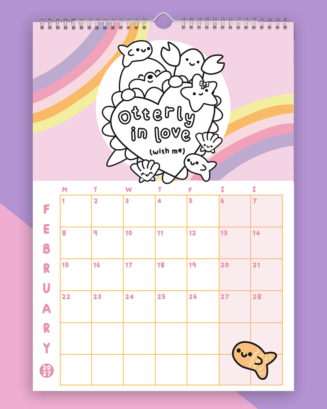 Pre-Order: The 2027 Sugar & Sloth Colour-in Wall Calendar - FREE UK shipping