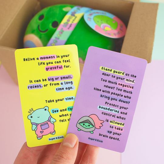 Happier Thoughts: Your Emotional Support Frog Calm Cards
