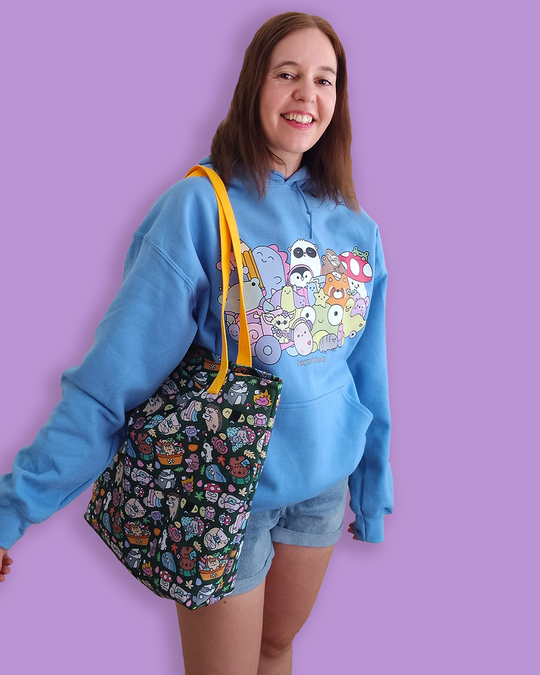 Hibernation Time All-Over Print Large Tote Bag with Inner Pocket - Free UK, USA and EU Shipping