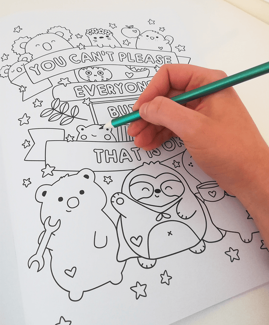 Happy Place - A Motivational Bumper Colouring Book