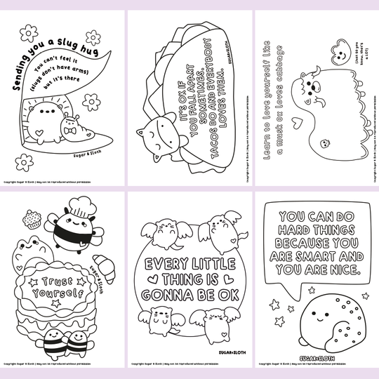 Digital Family Friendly Colouring Book: Everything Will (Probably) Be OK *Digital Download*