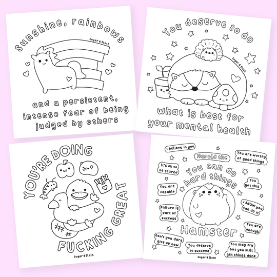 Feels and Other Shit - A Sweary Self-Care Colouring Book