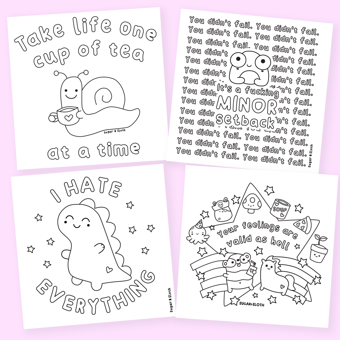 Feels and Other Shit - A Sweary Self-Care Colouring Book