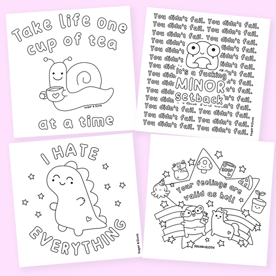 Feels and Other Shit - A Sweary Self-Care Colouring Book