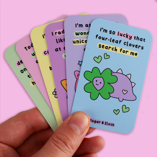The Little Tin of Joy -  Deluxe Enamel Pin and 6 Affirmation Cards