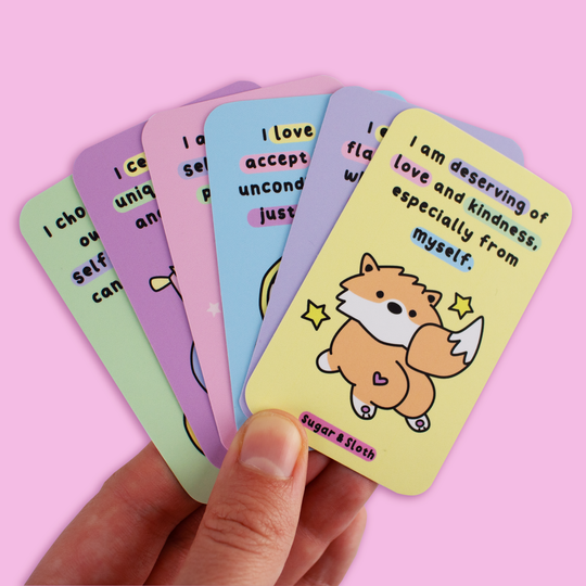 The Little Tin of Self-Kindness - Deluxe Enamel Pin and 6 Affirmation Cards