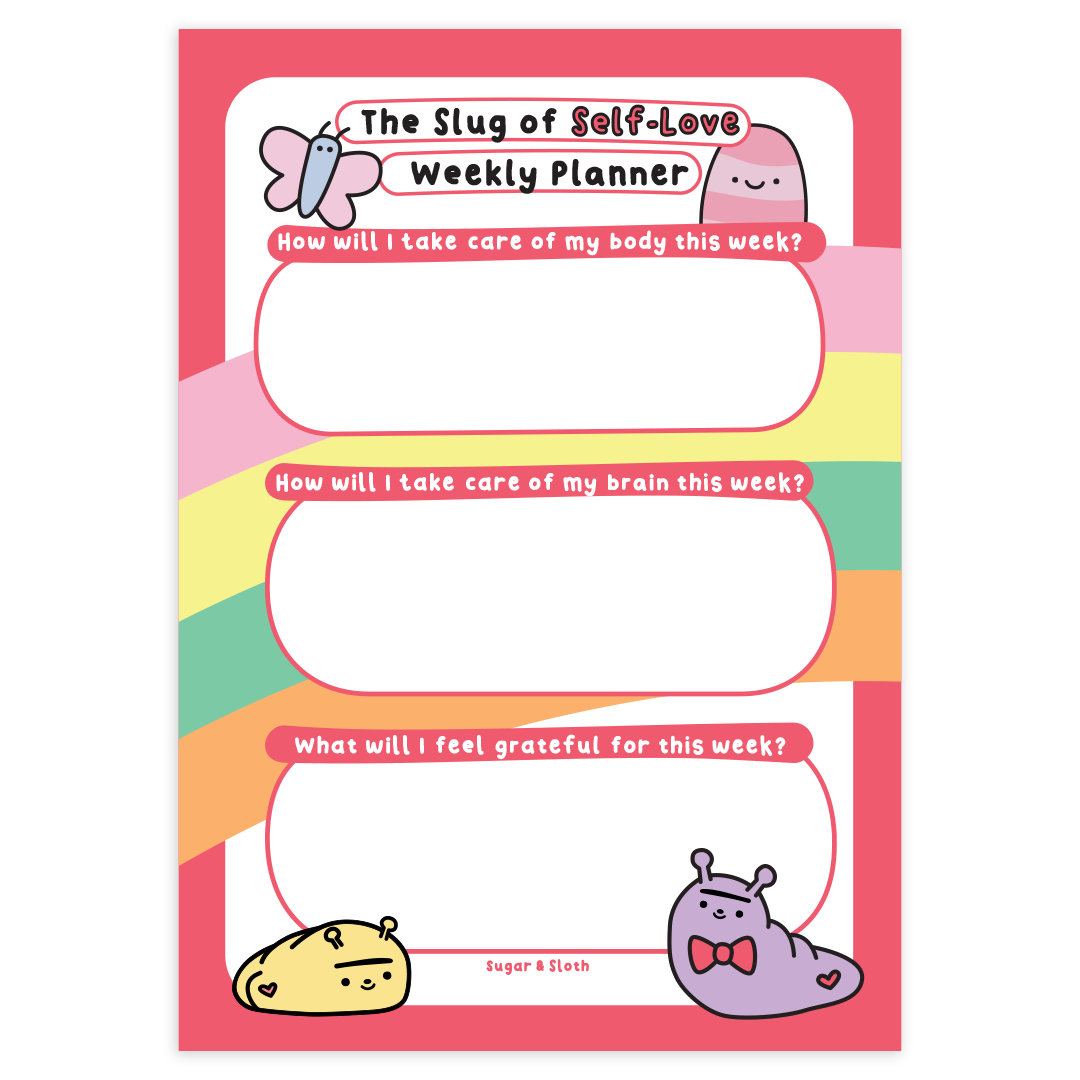 Digital Download PDF: The Slug of Self-Love Weekly Planner