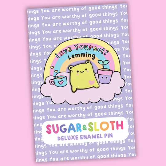 Lucy the Love Yourself Lemming Enamel Pin