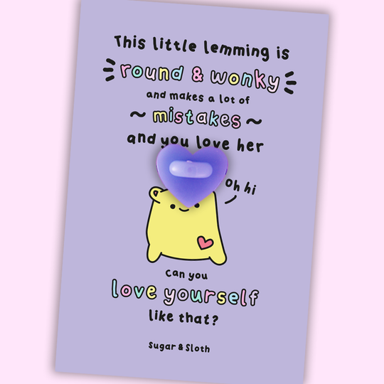 Lucy the Love Yourself Lemming Enamel Pin