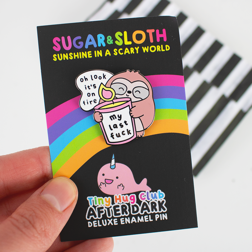 Ernest the Sloth of Self-Care Enamel Pin