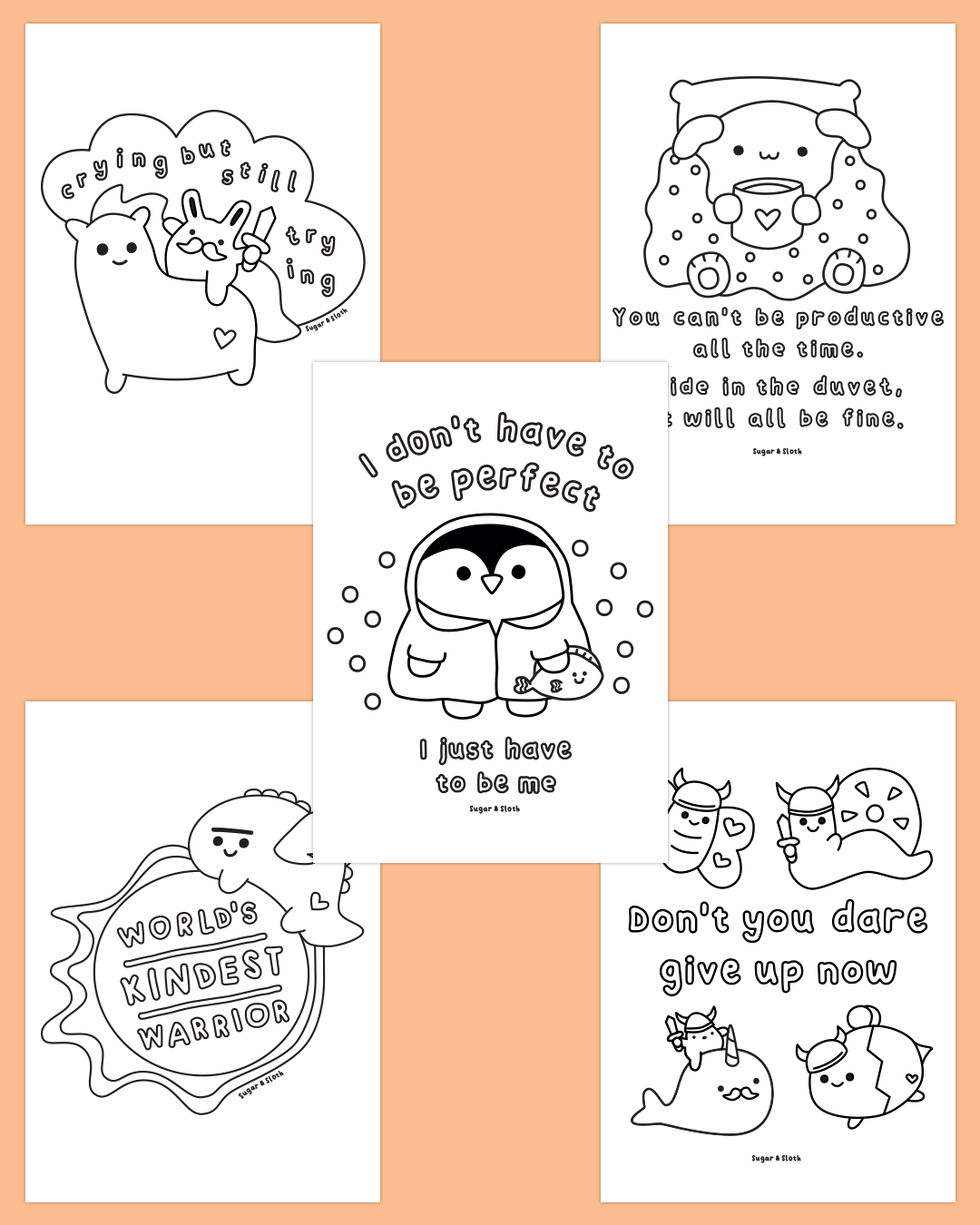 *PDF Download* Screaming is Self-Care: The Colouring Book - 40 Bold and Easy Colouring Pages - No Swear Words