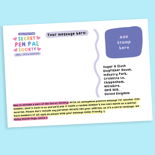 Secret Pen Pal Society Postcards - Set of 5