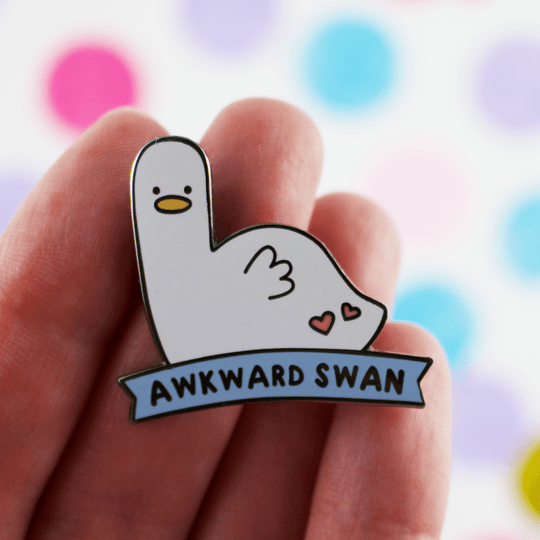 Awkward Swan Hard Enamel Pin