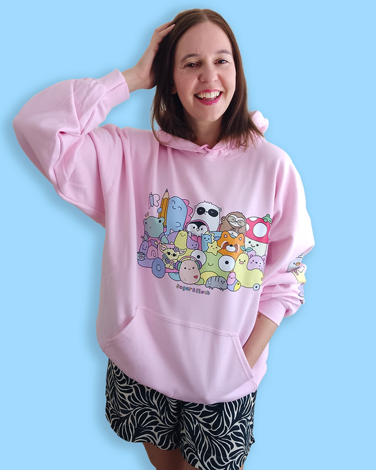 Hoodie of Dreams - Front, Back AND Sleeve Print - Candy Floss - Free UK, USA and EU Shipping