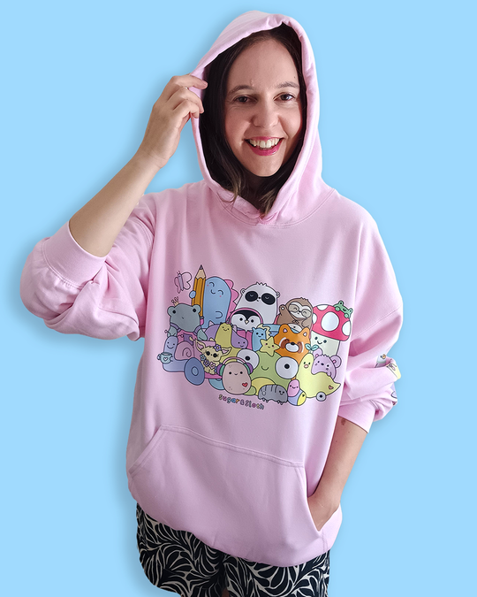 Hoodie of Dreams - Front, Back AND Sleeve Print - Candy Floss - Free UK, USA and EU Shipping