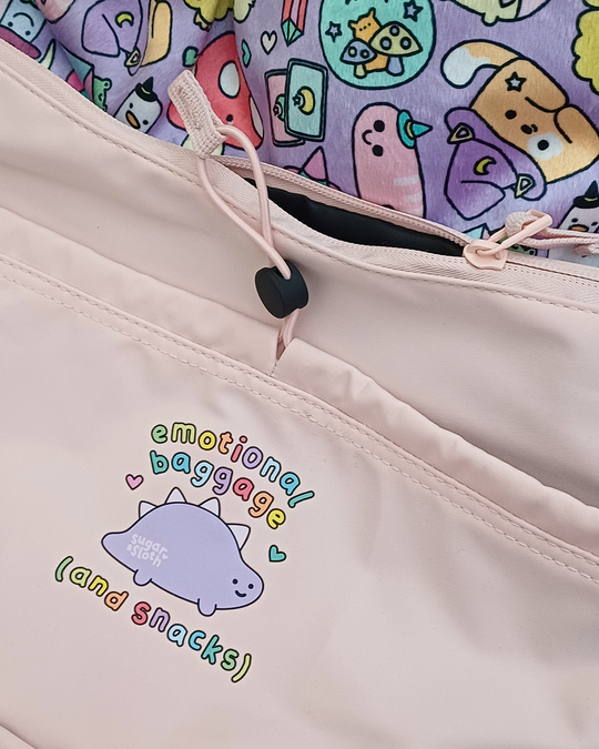 Arnold the Dinosaur everyday crossbody bag - Misty Rose - Free UK, USA and EU Shipping