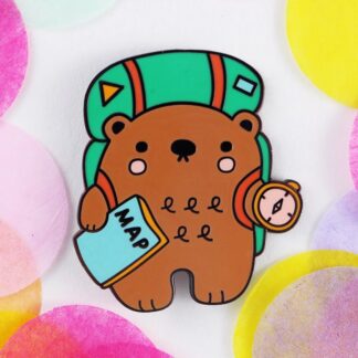 Adventure Bear Enamel Pin