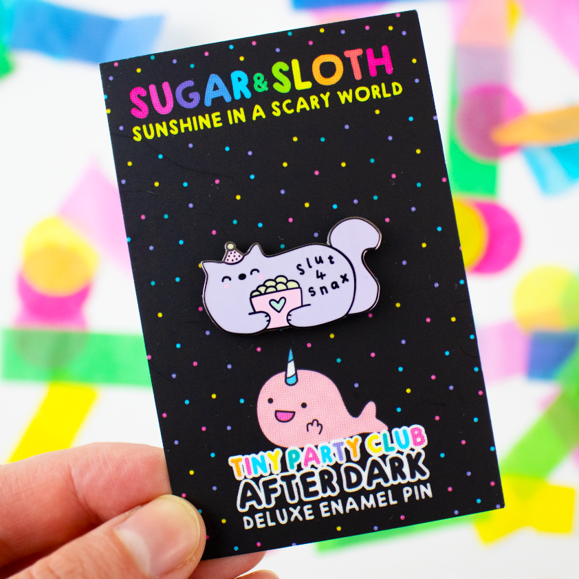 Slut 4 Snax Enamel Pin