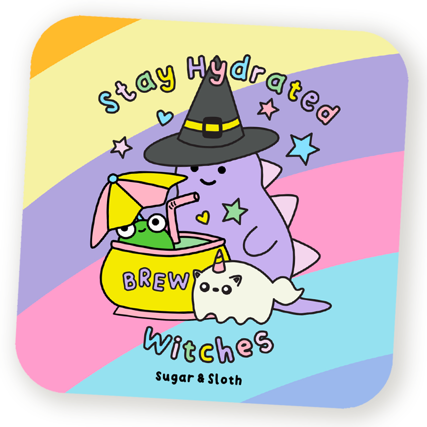 Stay Hydrated Witches Mug And Coaster Gift Set 