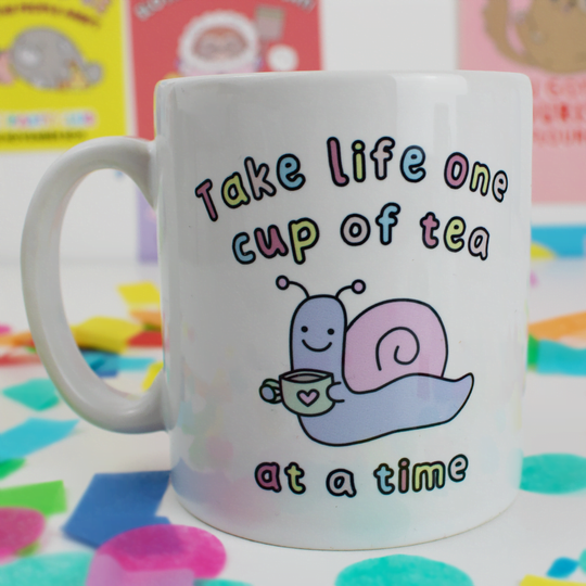 Take Life One Cup of Tea at a Time - Enid the Snail Mug