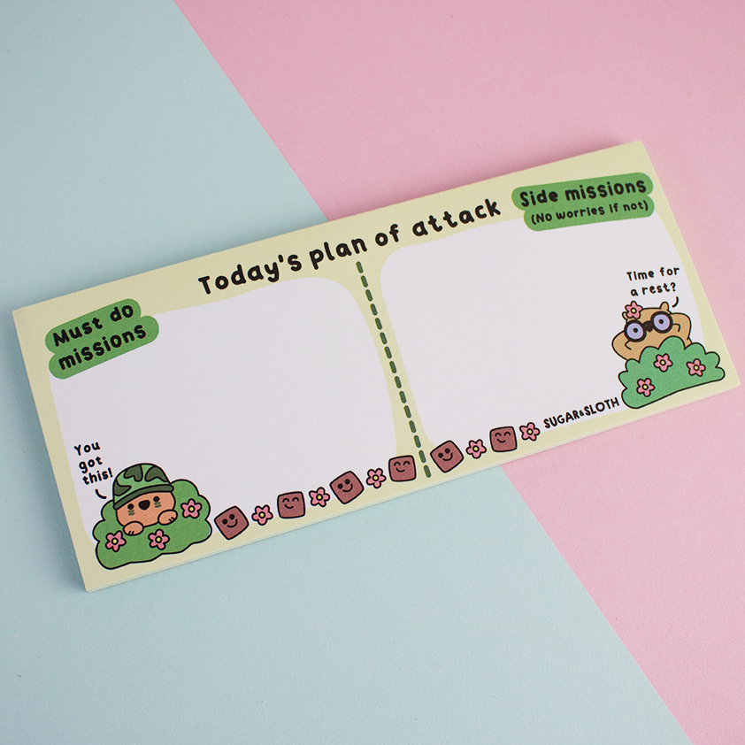 Todays Plan Of Attack Combat Wombat Notepad