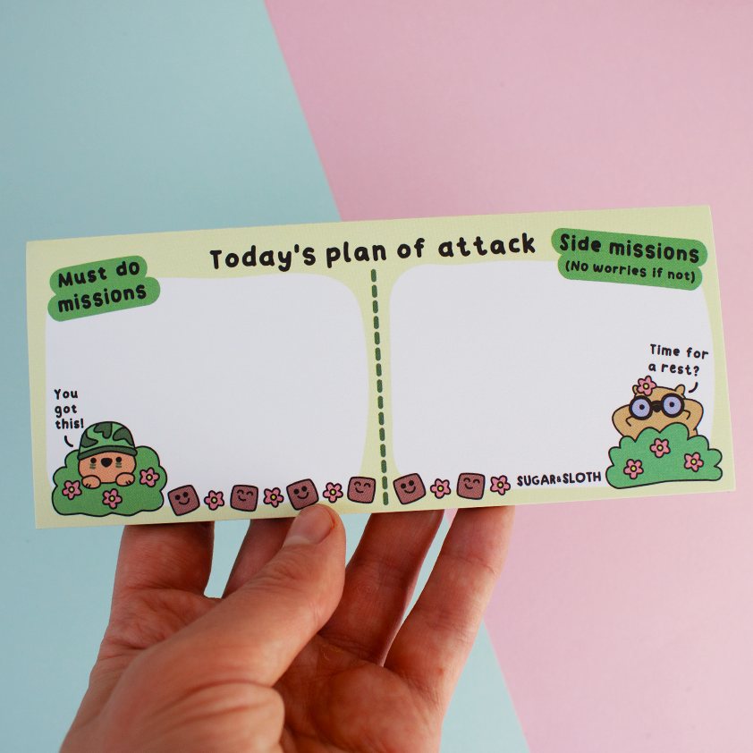 Todays Plan Of Attack Combat Wombat Notepad