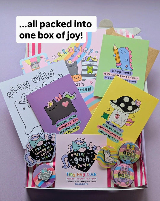 Tiny Hug Club: Stationery & Pin Subscription Box