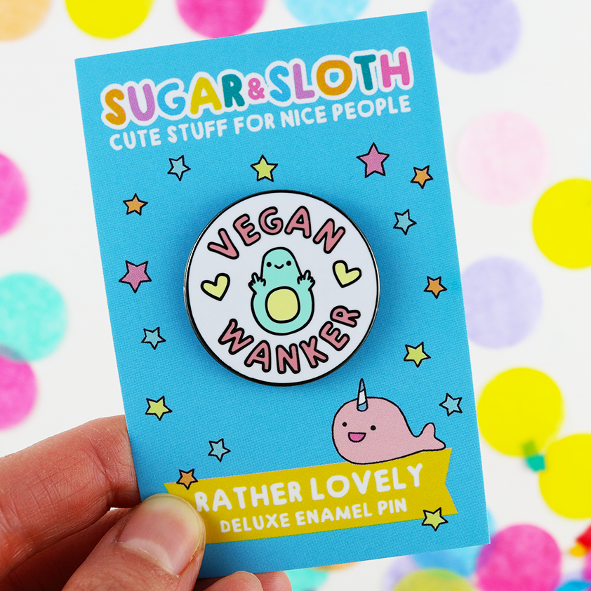Vegan Wanker Enamel Pin