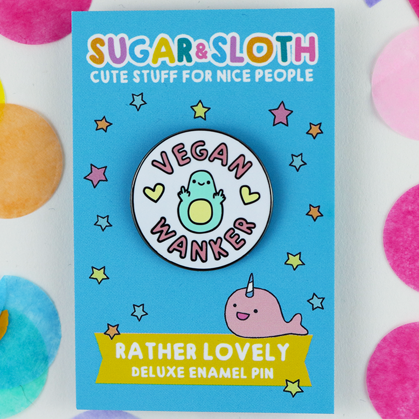 Vegan Wanker Enamel Pin