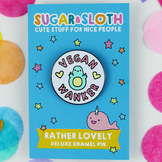 Vegan Wanker Enamel Pin