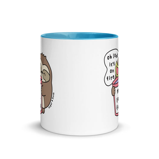 Code On Fire Mug Oh Look, it's on Fire Ceramic Mug with Coloured Handle – Sugar and Sloth