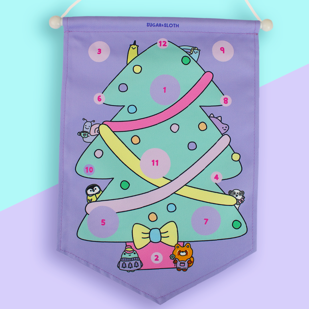 The 12 Days Of Christmas Enamel Pin and Badge Advent Calendar And Pin Flag