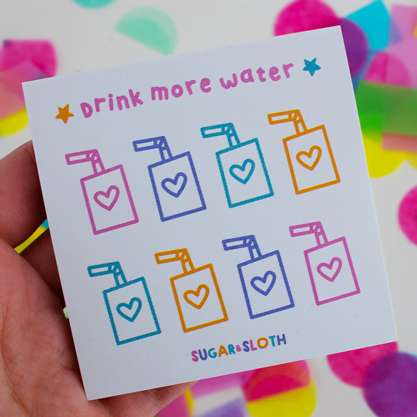 Drink more water sticky notes 1