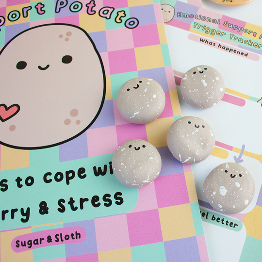 Emotional support potato self care stress tools tin 10