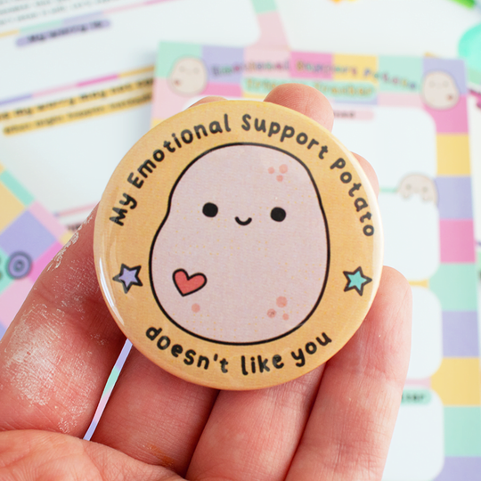 Emotional support potato self care stress tools tin 7