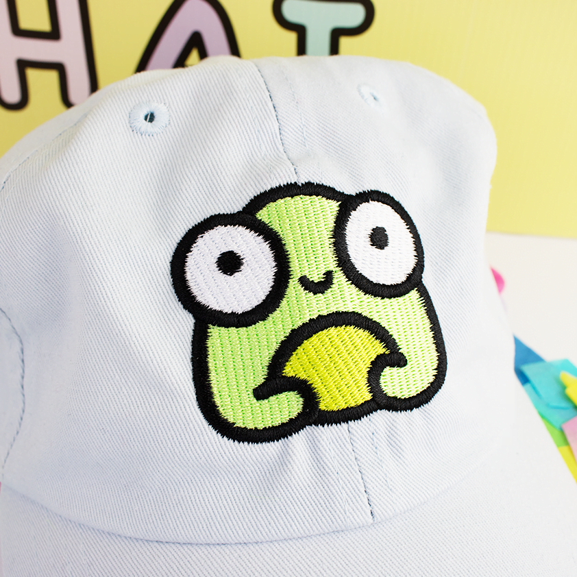PitPat the Frog Baby Blue Adjustable Embroidered Baseball Cap